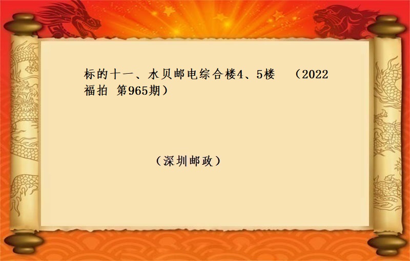 标的十一、水贝邮电综合楼4、5楼 （按年租金起拍）（2022 福拍 第965期）