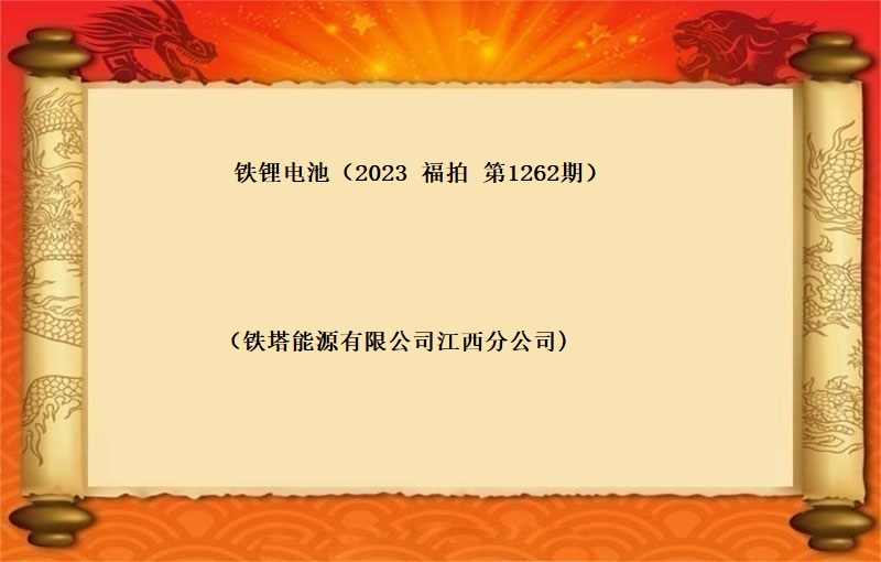 铁锂电池（按吨拍卖）（2023 福拍 第1262期）