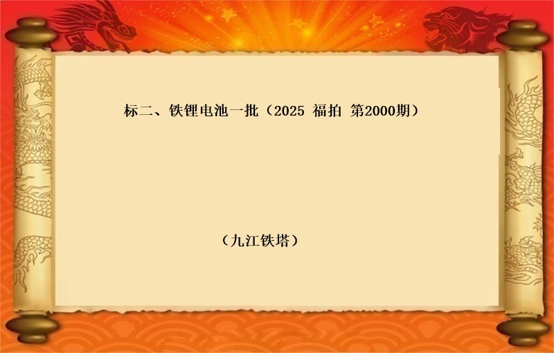 标二、铁锂电池一批 （按吨拍卖）（2025 福拍 第2000期）