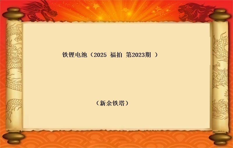 铁锂电池（按吨拍卖）（2025 福拍 第2023期）