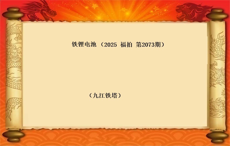 铁锂电池一批（按吨拍卖）（2025 福拍 第2074期）