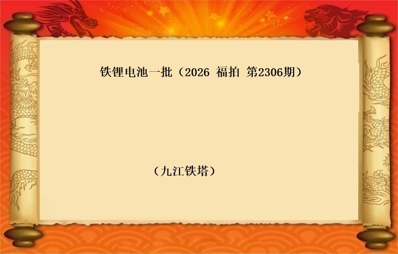 报废铁锂电池一批（按吨拍卖）（2026 福拍 第2306期）
