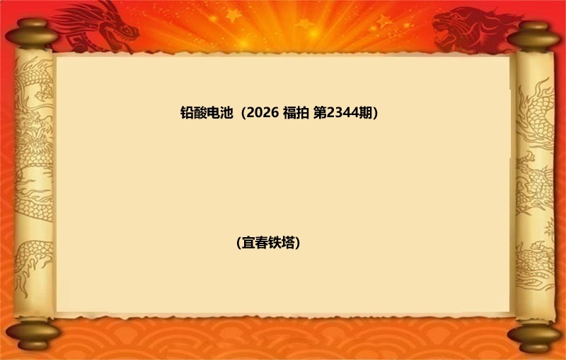铅酸电池（按吨拍卖）（2026 福拍 第2344期）