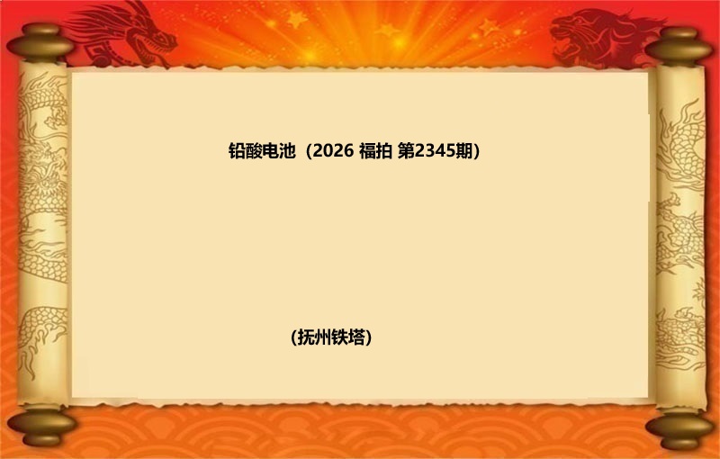 铅酸电池（按吨拍卖）（2026 福拍 第2345期）
