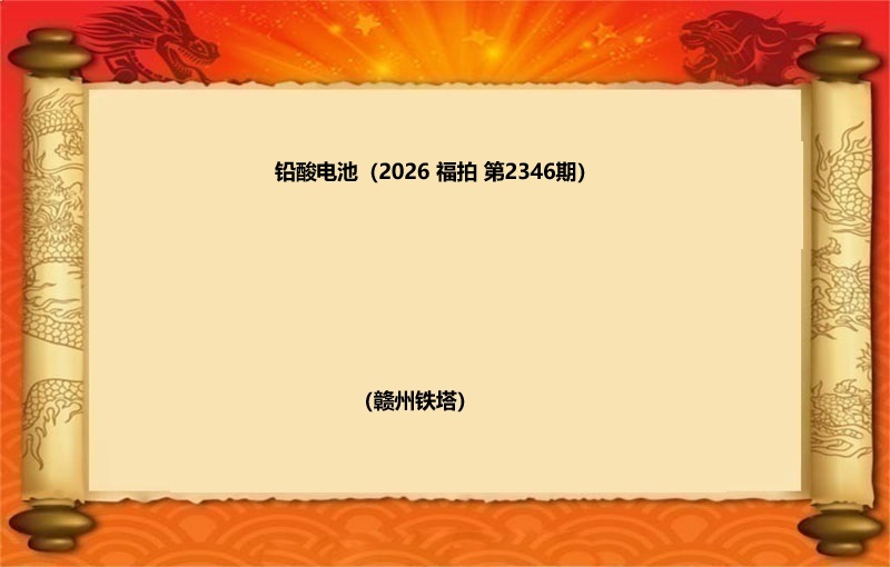 铅酸电池（按吨拍卖）（2026 福拍 第2346期）