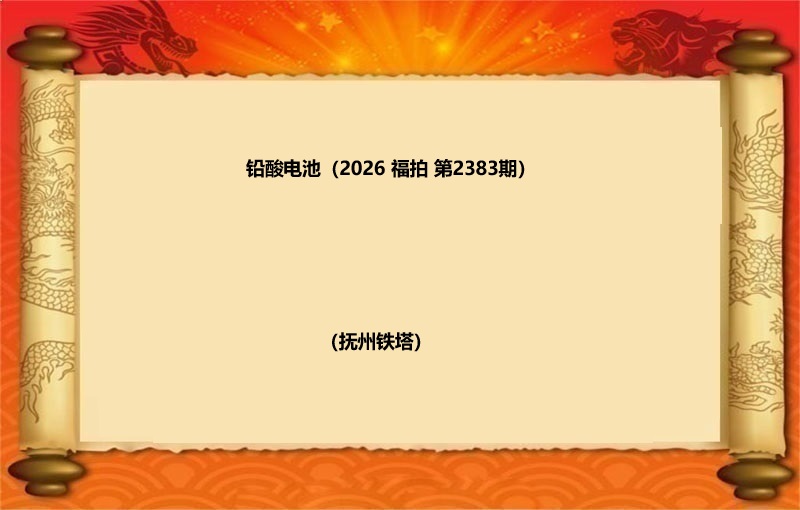 铅酸电池（按吨拍卖）（2026 福拍 第2383期）